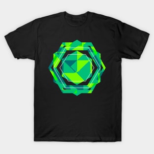 Geometric funny pop art summer green T-Shirt